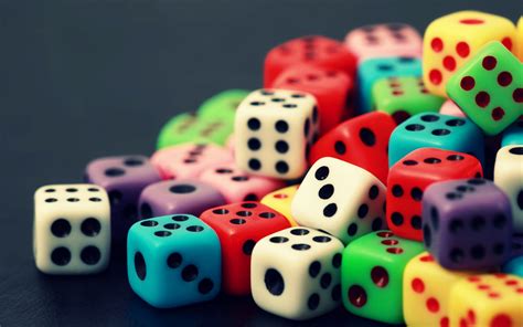Multi colored dice magic